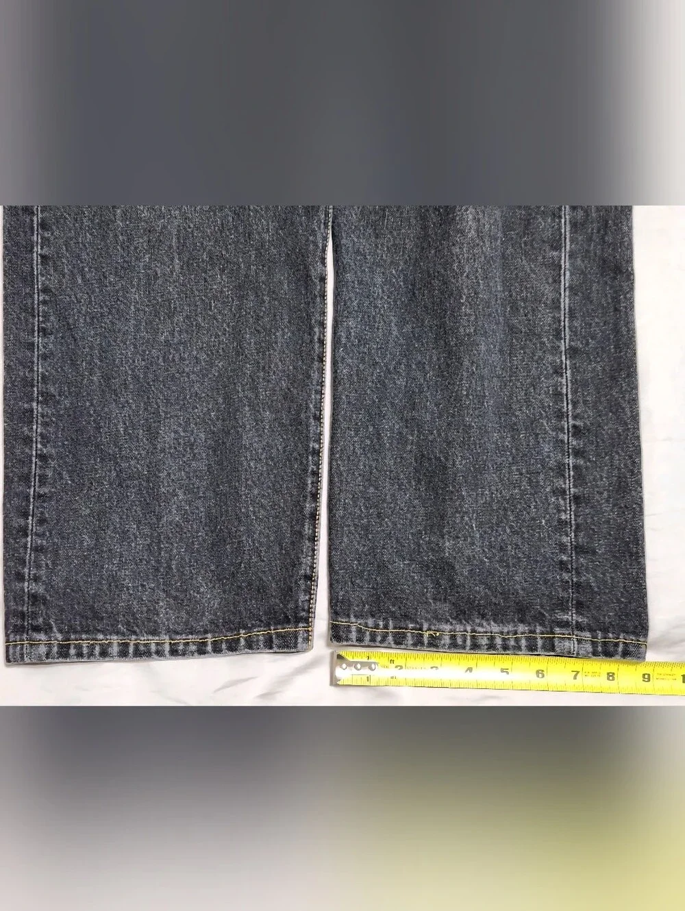 Levis 501 Mens Black Jeans 40x30 Altered Cropped Measures 39x24.5 Button Fly STF